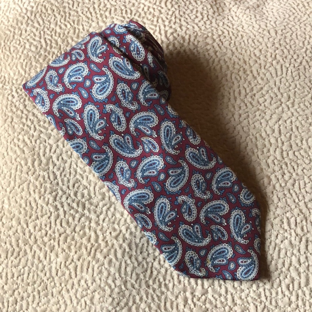 Silk necktie Philippe Longet paisley XL 64”